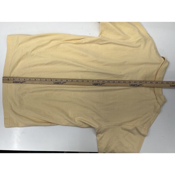 Mens IZOD Polo Shirt Size Medium Silk Yellow Short Sleeve - Picture 11 of 12